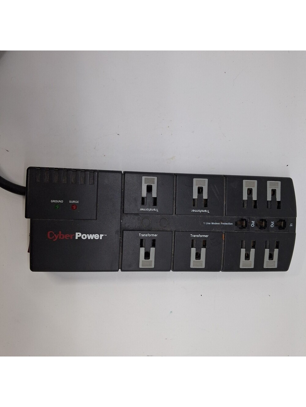 CyberPower 8 Outlet Surge Protector Power Strip Black 15A 125V Tested